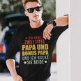 Herren Bonus Papa Papa Stiefvater Langarmshirts Geschenke für Ihn