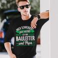 Herren Hausbau Bauleitung Papa Bauleiter Langarmshirts Geschenke für Ihn