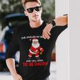 Herren Weihnachten Weihnachtsmann Sie Klingelte Meine Glocken Bald Um Papa Zu Sein Langarmshirts Geschenke für Ihn