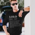 Hombre Lolo Definition Divertido Abuelo Camiseta de manga larga Regalos para él