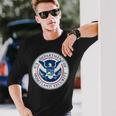 Homeland Security Department Dhs Agent Patriotic Usa Veteran Long Sleeve T-Shirt Gifts for Him