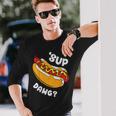 Hot Dog Cute 'Sup Dawg Weiner Party Sausage Hotdog Long Sleeve T-Shirt Gifts for Him