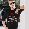 Humour Father Ich Liebe Meinen Papa Abwohl Her Furzt Ich Liebe Langarmshirts Geschenke für Ihn