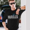 Hurdle Track And Field Running Hurdling Long Sleeve T-Shirt Gifts for Him