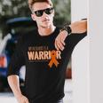 My Husband Is A Warrior Kidney Cancer Awareness Long Sleeve T-Shirt Gifts for Him