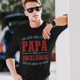 Ich Habe Zwei Titel Papa Und Angelkönig Ich Rocke Sie Beid Langarmshirts Geschenke für Ihn