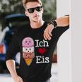 Ich Liebe Eiscreme In Waffle Horn Ice Balls Langarmshirts Geschenke für Ihn