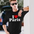 Ich Liebe Herz Paris France Langarmshirts Geschenke für Ihn