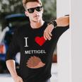 Ich Liebe Mettigel Mett Meat Langarmshirts Geschenke für Ihn