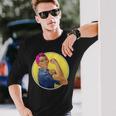 Iconic Rosie The Riveter Feminist VintageLong Sleeve T-Shirt Gifts for Him