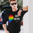 I'm Hers Shes Mine Lesbian Couples Matching Lgbt Pride Flag Long Sleeve T-Shirt Gifts for Him