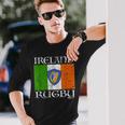 Ireland Rugby Vintage Irish Flag Rugby Fan Long Sleeve T-Shirt Gifts for Him