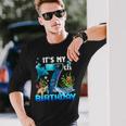 It's My 7Th Birthday Party Ocean 7 Years Old Sea Fish B-Day Long Sleeve T-Shirt Gifts for Him