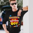Its My Grandpa Birthday Boy Space Astronaut Family Matching Long Sleeve T-Shirt Gifts for Him
