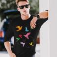 Japanese Origami Paper Folding Artist Crane Origami Long Sleeve T-Shirt Gifts for Him