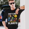 Just A Boy Who Loves Planets Astrology Space Solar Systems Long Sleeve T-Shirt Gifts for Him