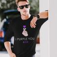 K-Pop I Purple You Kpop Hand Symbol Heart Korean Long Sleeve T-Shirt Gifts for Him