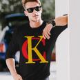 Kc Kansas City Red Yellow & Black Kc Classic Kc Initials Long Sleeve T-Shirt Gifts for Him