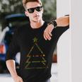 Kente Pattern Green Christmas Tree Xmas African Style Long Sleeve T-Shirt Gifts for Him