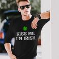 Kiss Me I'm Irish Saint Patrick Day Women Long Sleeve T-Shirt Gifts for Him