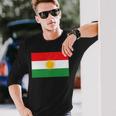 Kurdish Flag Kurdin Motif Rojava Pumpdistan Colours Langarmshirts Geschenke für Ihn