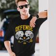 Lacrosse Defense I Hit Take You Drop Lax Player Boys Long Sleeve T-Shirt Gifts for Him