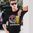 Lecker Bierchen X Sad Hamster Meme Bier Weizenbier Weißbier Langarmshirts Geschenke für Ihn