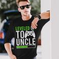 Leveled Up Promoted To Uncle 2024 New Uncle Video Game Long Sleeve T-Shirt Gifts for Him