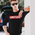 Limitless Inspirational Entrepreneur Motivational No Limit Long Sleeve T-Shirt Gifts for Him