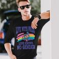 Live With Pride Love Knows No Gender Lgbt Apparel Long Sleeve T-Shirt Gifts for Him