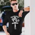 L'oeil Égyptien D'horus Ankh Egypte Archéologue T-shirt à manches longues Cadeaux pour lui