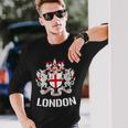 London City Crest Emblem Uk Britain Queen Elizabeth Long Sleeve T-Shirt Gifts for Him