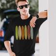Longboard Surfboards Vintage Retro Style Surfing Long Sleeve T-Shirt Gifts for Him