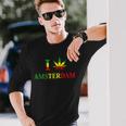 I Love Amsterdam Hemp Leaf Reggae Kiffer Langarmshirts Geschenke für Ihn