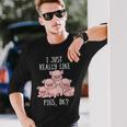 Love Pig Pigs Long Sleeve T-Shirt Gifts for Him