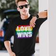 Love Wins Cute Witty Lgbt Community Long Sleeve T-Shirt Gifts for Him
