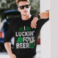 I Luckin' Fove Beer St Patty's Day Love Drink Party Long Sleeve T-Shirt Gifts for Him