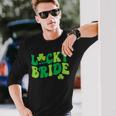 Lucky Bride Groom Couples Matching Wedding St Patrick's Day Long Sleeve T-Shirt Gifts for Him