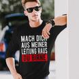 Mach Dich Aus Meiner Leitung Du Pörne Ritter Meme Langarmshirts, Witziges Meme-Langarmshirts Geschenke für Ihn