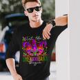 Mardi Gras Costume Let The Shenanigans Begin Mask Women Long Sleeve T-Shirt Gifts for Him