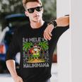 Mele Kalikimaka Santa Claus Hawaiian Christmas In July Long Sleeve T-Shirt Gifts for Him