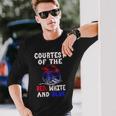 Men's Courtesy Red White And Blue Long Sleeve T-Shirt Gifts for Him