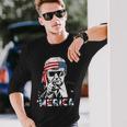 'Merica Trump Happy 4Th Of July Trump American Flag Long Sleeve T-Shirt Gifts for Him