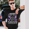Mimi Is My Name Spoiling Is My Game Cute Butterflies Print Long Sleeve T-Shirt Gifts for Him