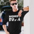 Monkey Papa For Monkey Lover Animal Father Monkey Dad Long Sleeve T-Shirt Gifts for Him