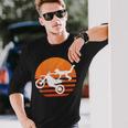 Motocross Sunset Supercross Fmx Dirt Bike Rider Long Sleeve T-Shirt Gifts for Him