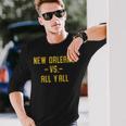New Orleans Vs All Yall For Y'all Louisiana Vintage Long Sleeve T-Shirt Gifts for Him