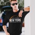 New York Eclipse Of Sun 040824 Eclipse Totality 2024 Long Sleeve T-Shirt Gifts for Him