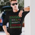 Nice Naughty Argentinian Christmas Checklist Argentina Long Sleeve T-Shirt Gifts for Him