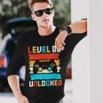 Nivel 6 Desbloqueado 6º Cumpleaños Gamer Regalos 6 Años Regalo Camiseta de manga larga Regalos para él
